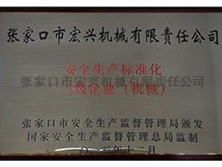 安全生產標準化企業(yè)（機械）